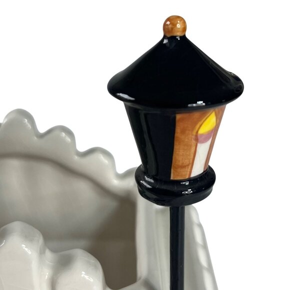 M&Ms Ceramic Figurine Planter Featuring Candy Holder Bench Fence Lamp Post - Picture 9 of 10